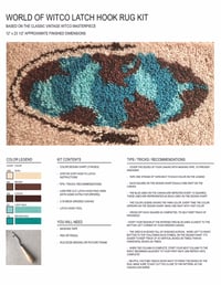 Image 3 of WORLD OF WITCO Globe Latch Hook Rug Kit