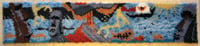 Image 1 of Tiki EASTER ISLAND TILE MOSAIC-Themed 50.5" x 10.5" Latch Hook Rug Kit