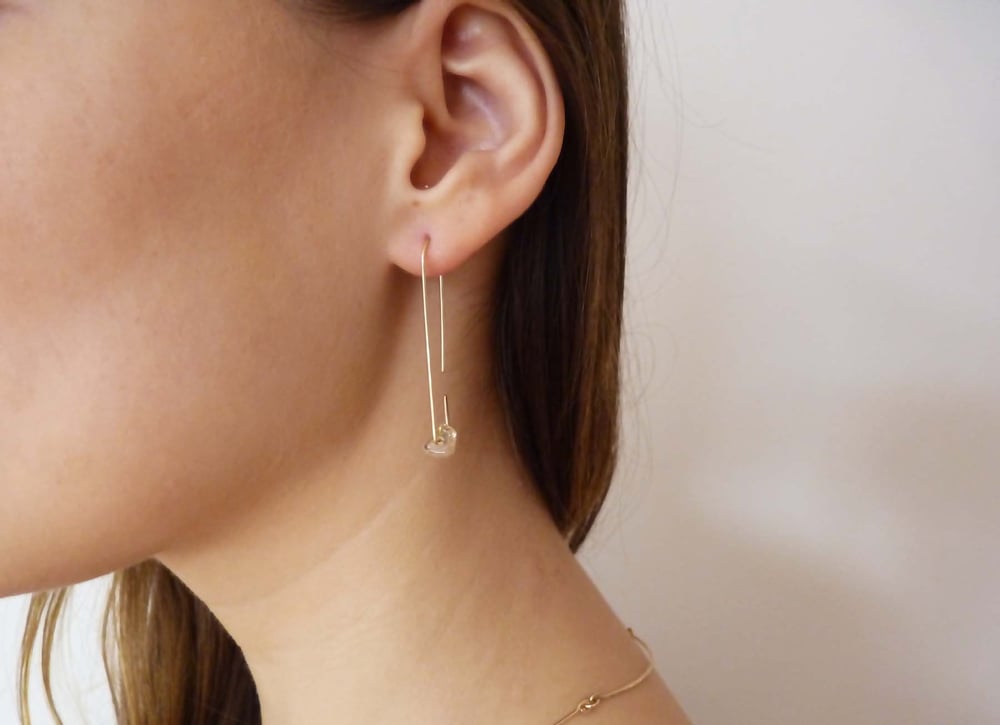 Image of One citrine earrings