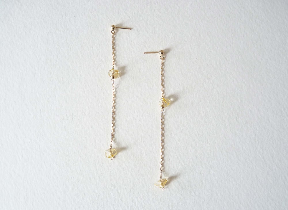 Image of Rope citrine earrings