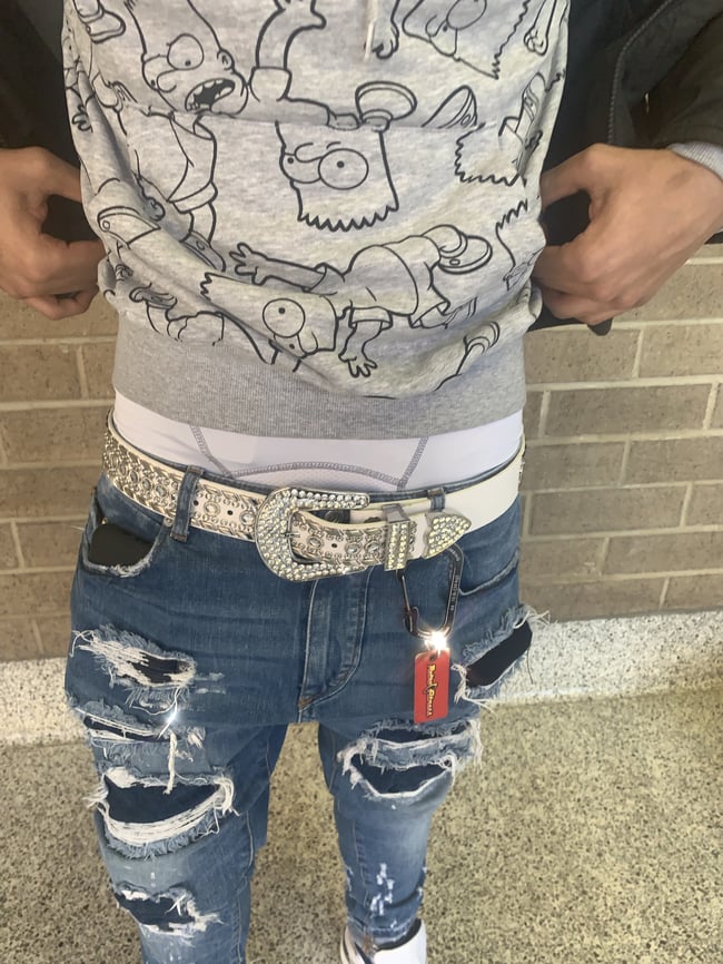 Men s Rhinestone Western belt TheIcyVault