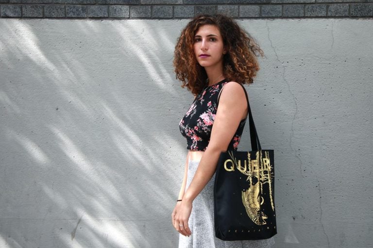 Image of Queer Heartache Gold Tote 