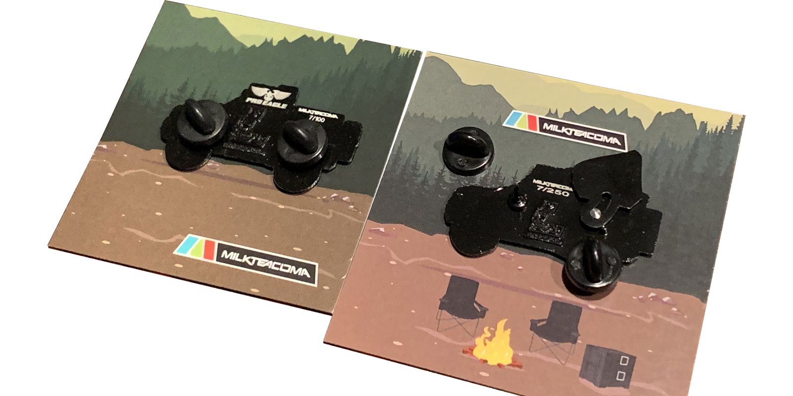 2pc Set / Quicksand + Voodoo Blue Tacomas with matching #s