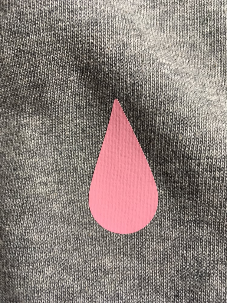 Image of Shirt drops grey adults/ round neck