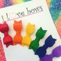 Image 1 of Felt mini bow set - choice of colours