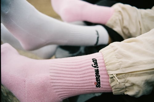 Image of Lover Socks in Dyed Pink