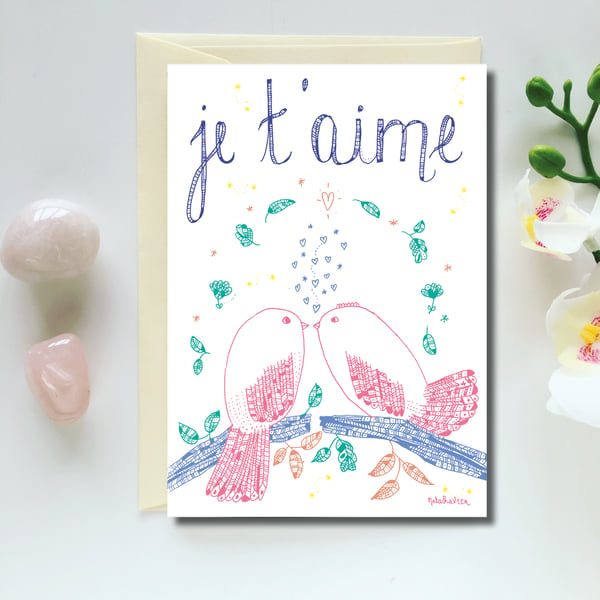 Image of Greeting Card *Je t'aime*