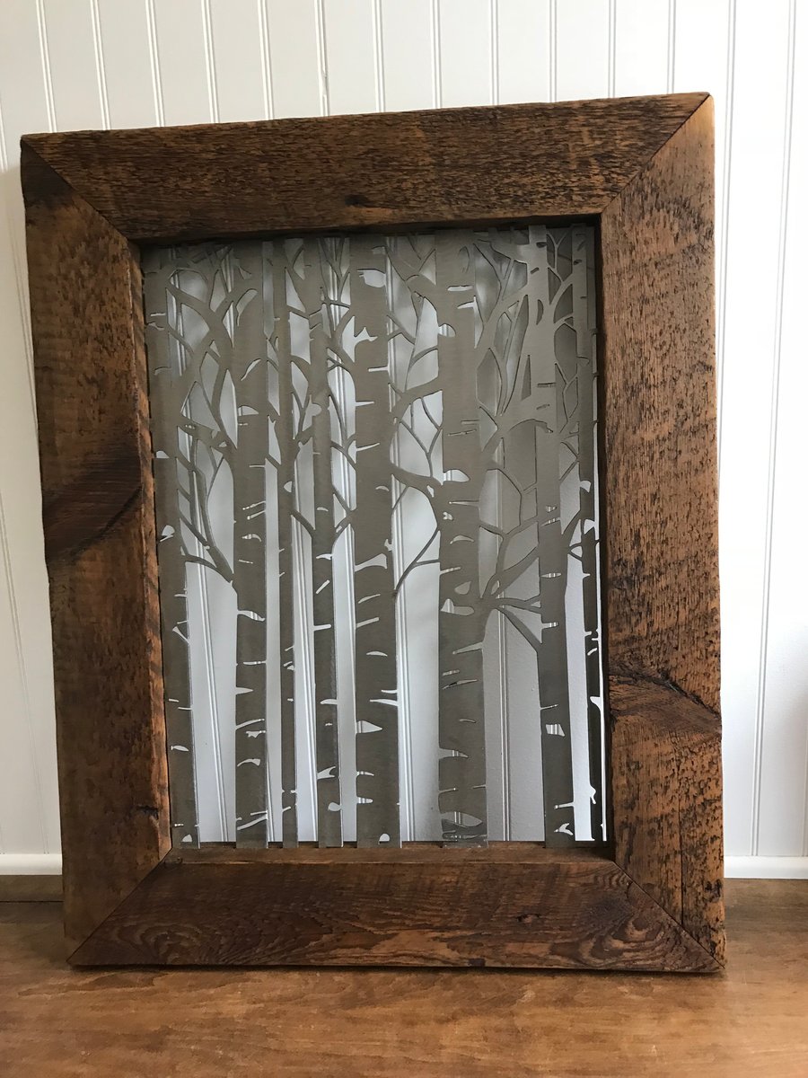 Birch Tree - Barnwood Frame | Ricki and Sons