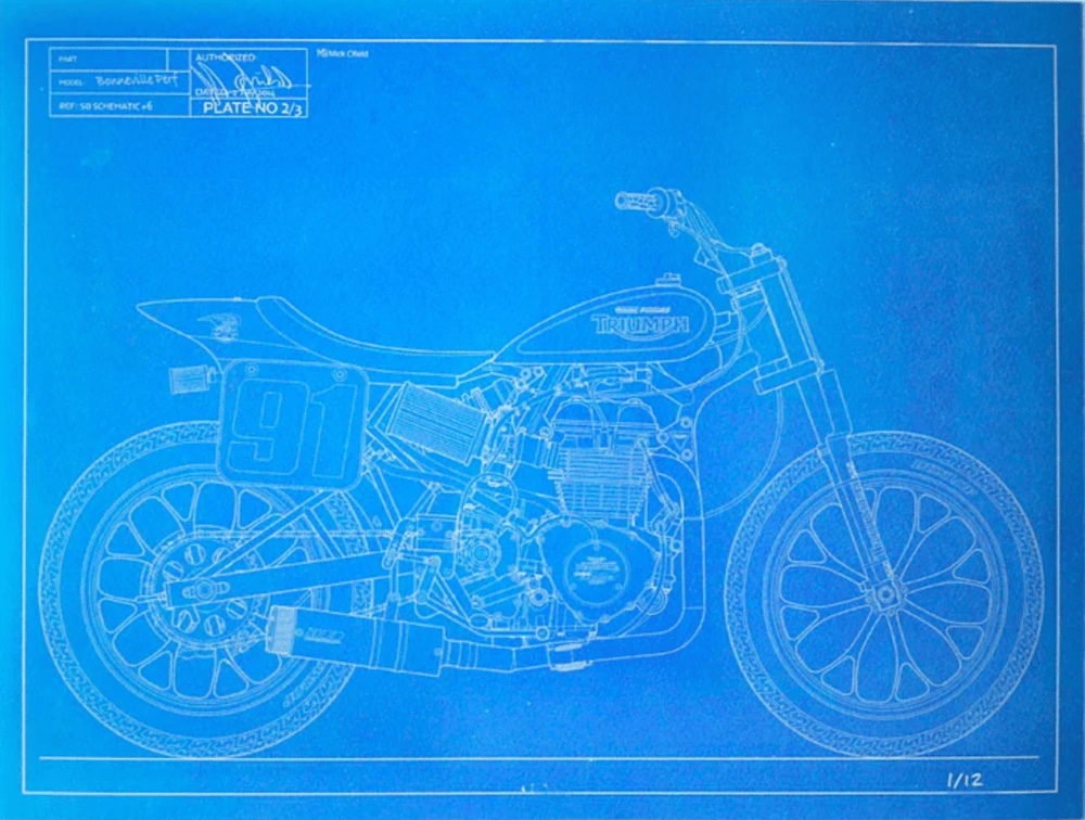 Image of 2014 Bonneville Performance Triumph blueprint