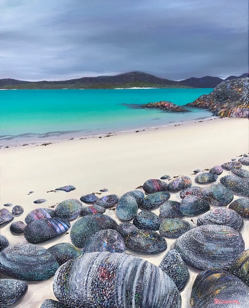 Image of Harris rocks giclee print