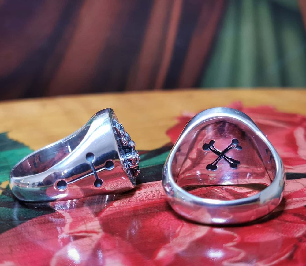 Image of Silver Sacred Heart Ring 