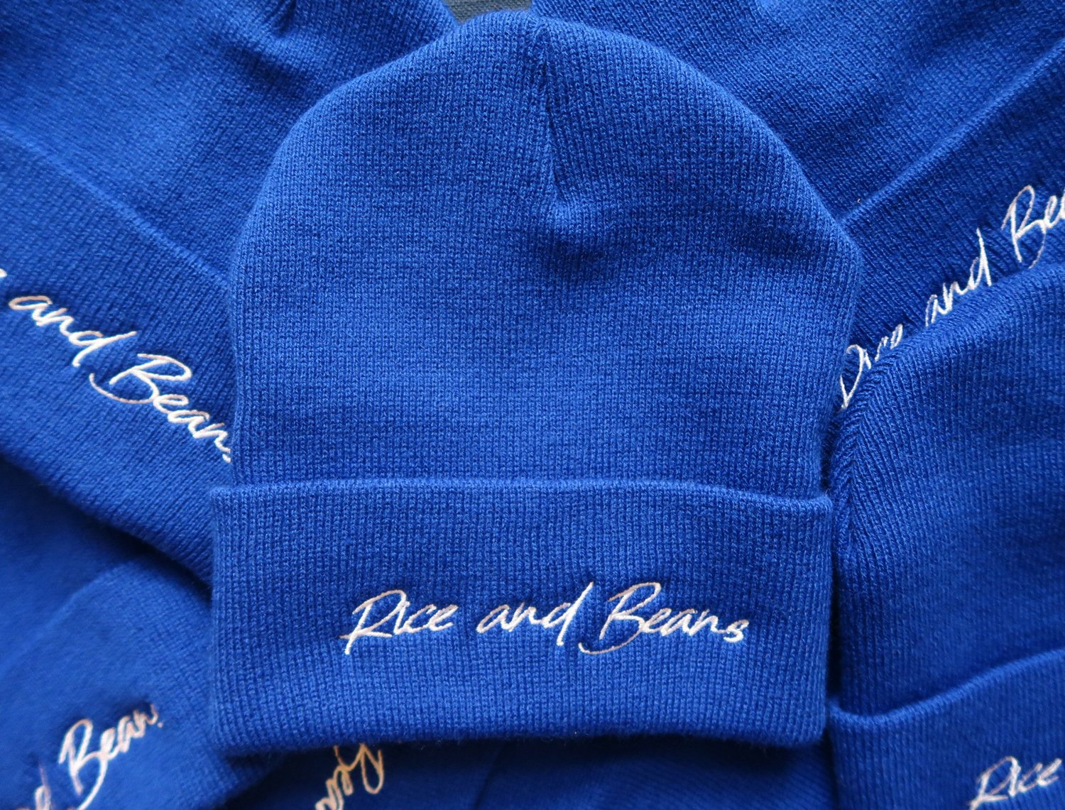 Image of Rice and Beans - Blue Beanie.