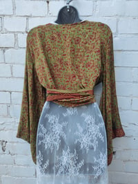 Image 8 of Stevie sari top with tassle- greens