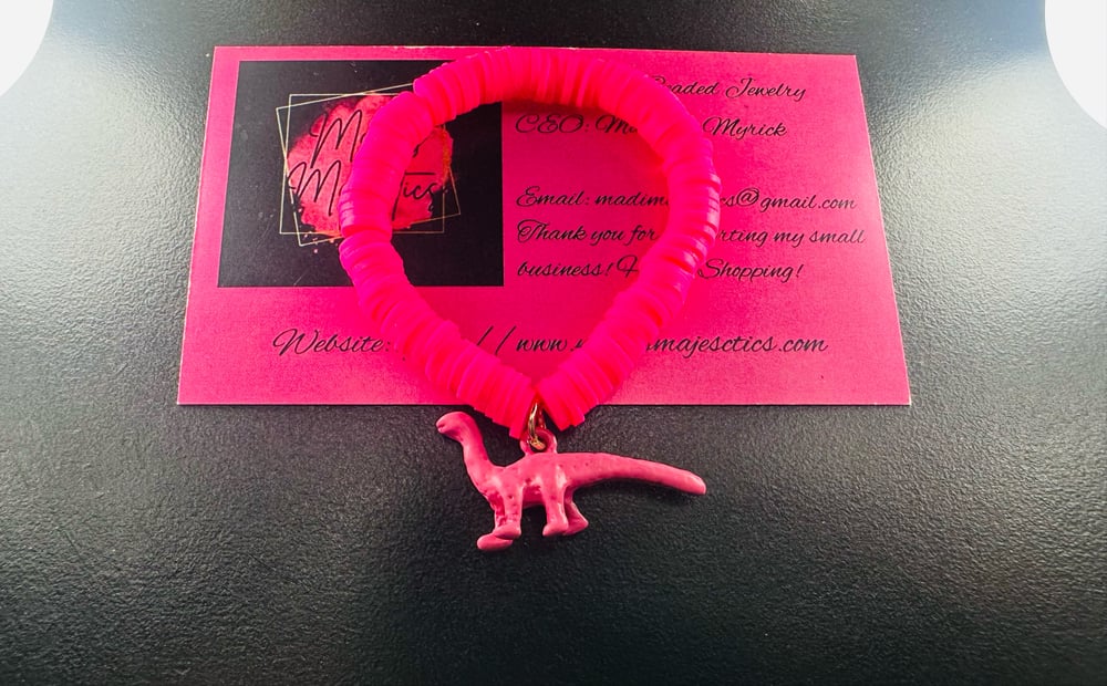 Image of Pink Dino Baby Bracelet Single 