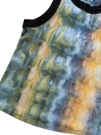 Image 7 of M Ladies Fitted Knit Contrast Tank in Cool Watercolor Dye