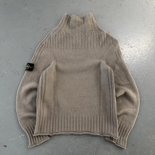 Image of AW 2004 Stone Island wool 1/4 zip up sweatshirt, size small
