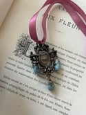 Très grand pendentif en argent et pâte de verre turquoise, XIXème siècle !