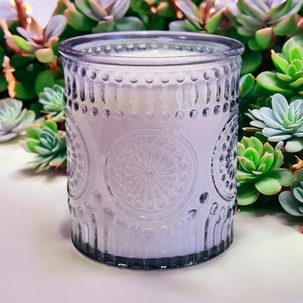 Image of Lavender Glass Coconut Wax Candle 6.5 oz