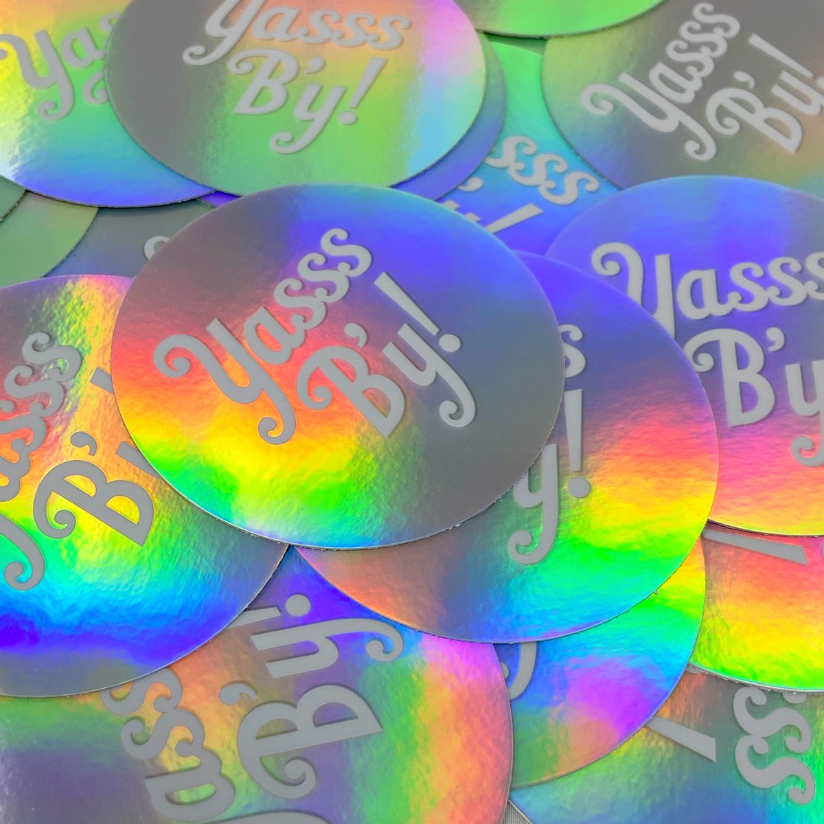 Image of Yasss B'y Holographic Sticker