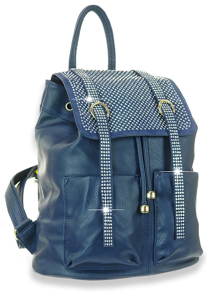 Image of "Sparkling" Rhinestone Accent Fashion Backpack