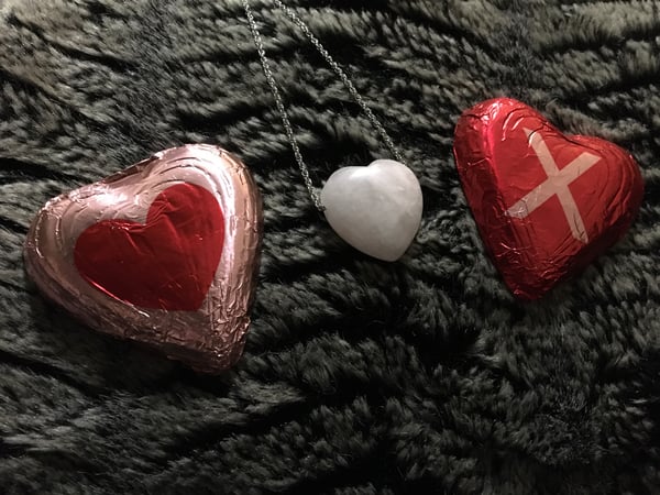 Image of Rose Quartz heart necklace