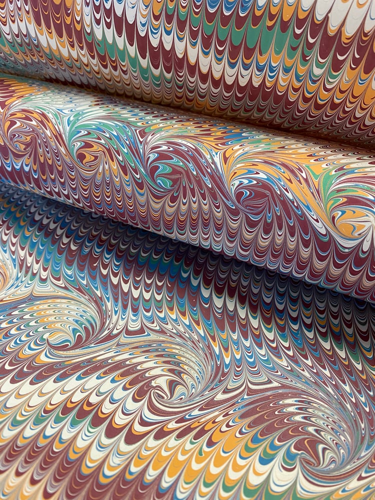 Image of Marbled Paper #50 'Nonpareil with curl' 
