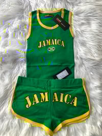 Jamaican Ladies Shorts Set (Green)