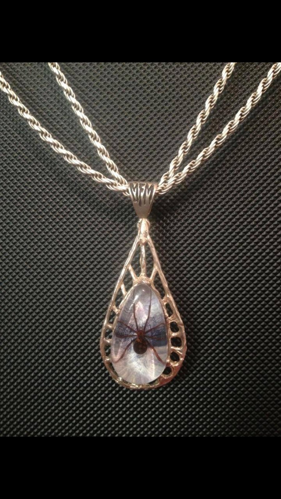 Image of Xxx Z’ MEDIUM TEARDROP w/WeB NECKLACE xxX