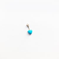 Image 1 of  Mini Turquoise Heart Bar Earring