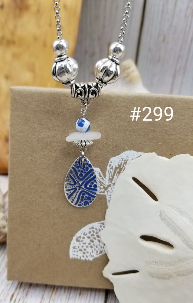 Image of Fine Silver- Handmade Pendant- Sea Glass- Necklace- #299