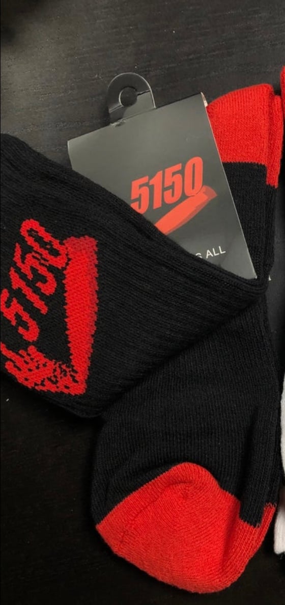 Image of 5150 Side Socks Black/Red