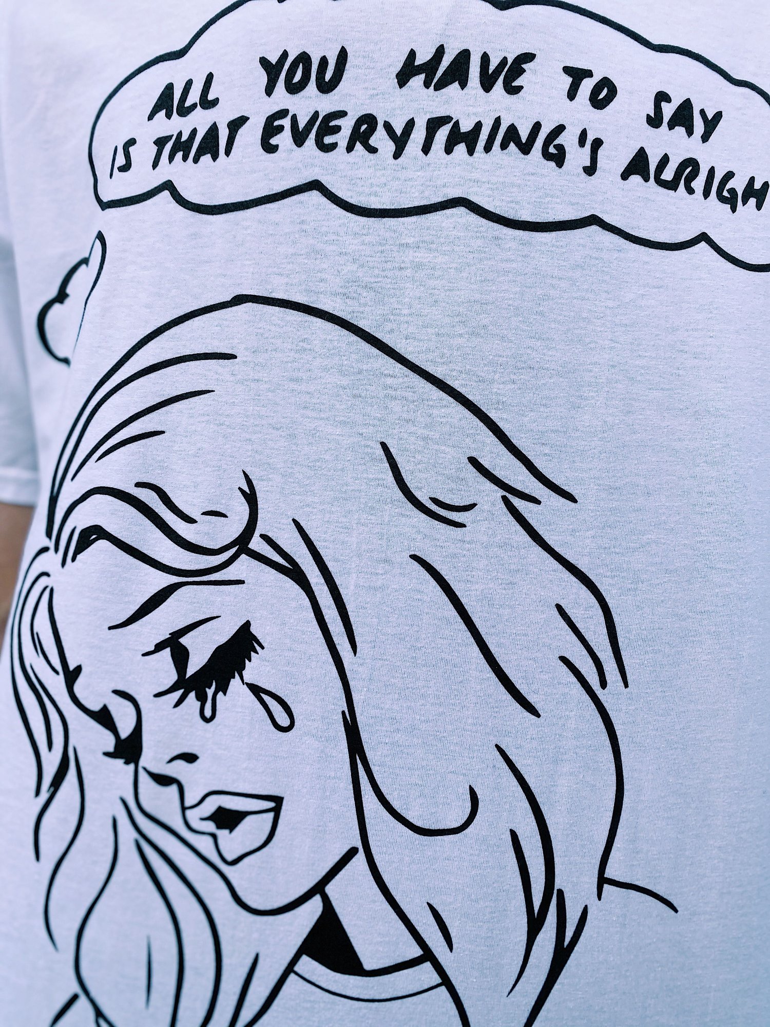 Image of 'Alone' White T-Shirt