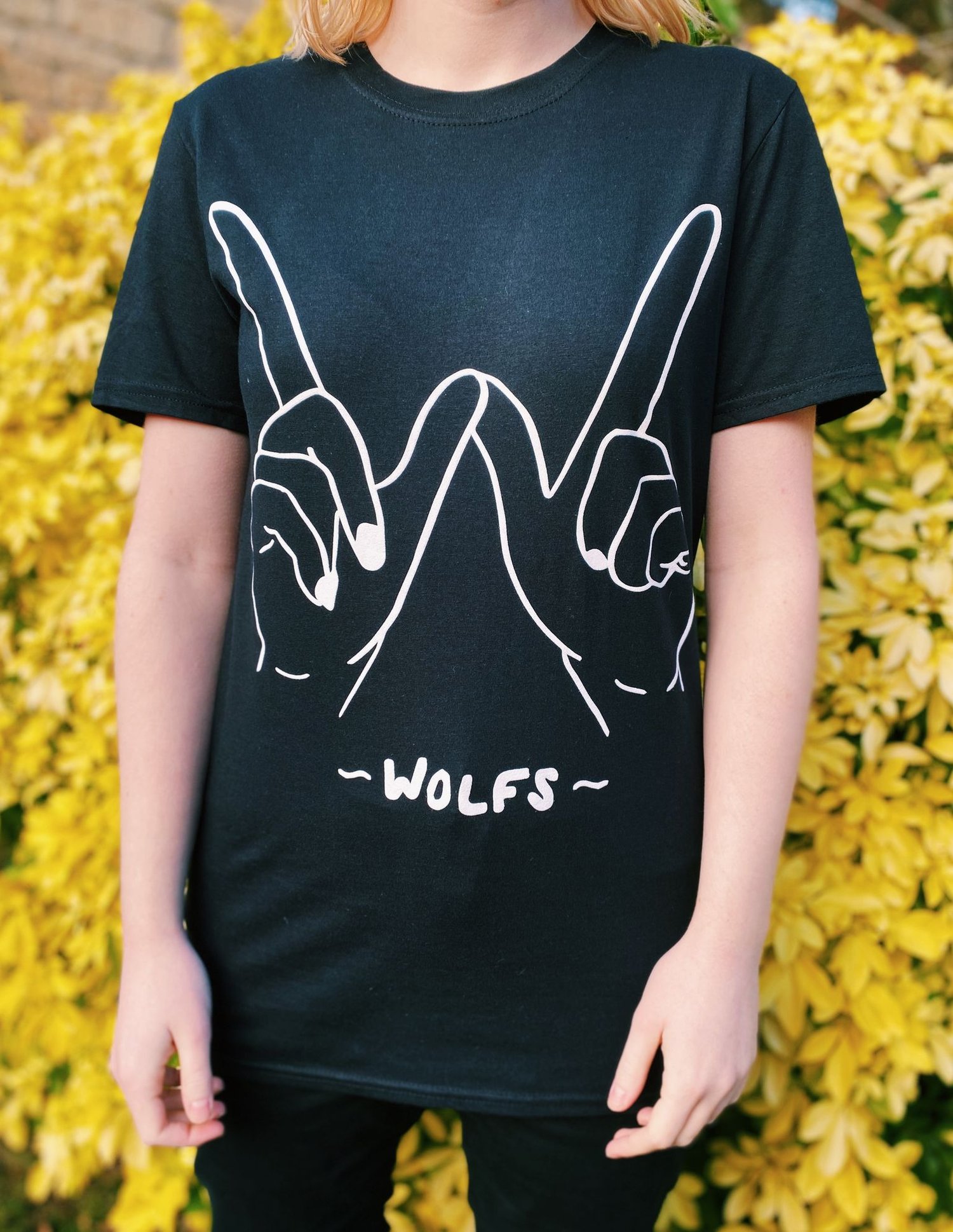Image of 'WOLFS' Black T-Shirt