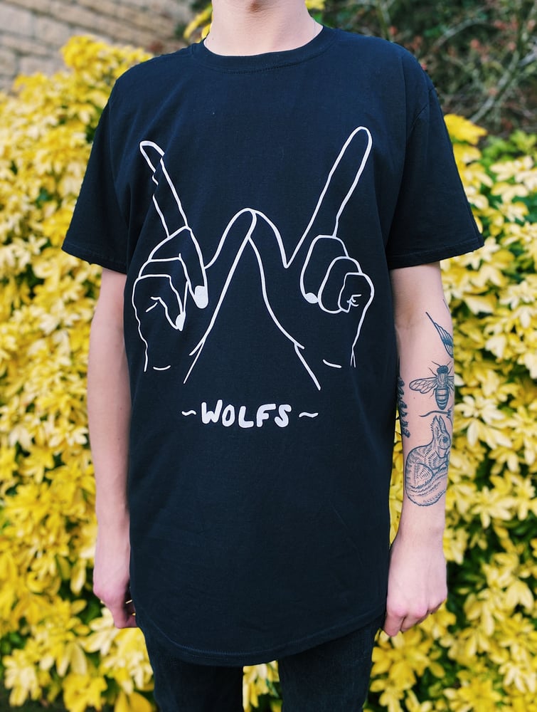 Image of 'WOLFS' Black T-Shirt