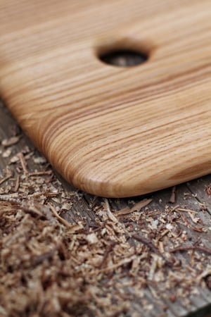 Image of Wood serving board in ash, charcuterie or cheese serving board
