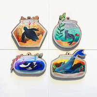 Image 1 of Endangered Aquariums Wooden Charms