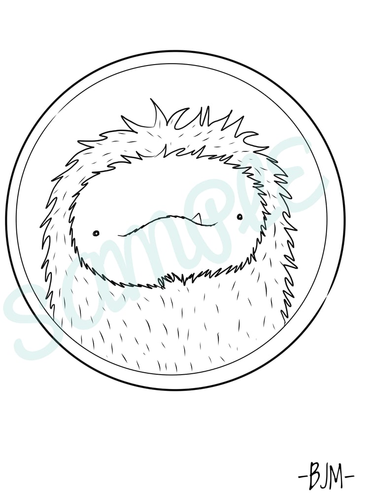 Image of Button Jar Monster Coloring Sheet