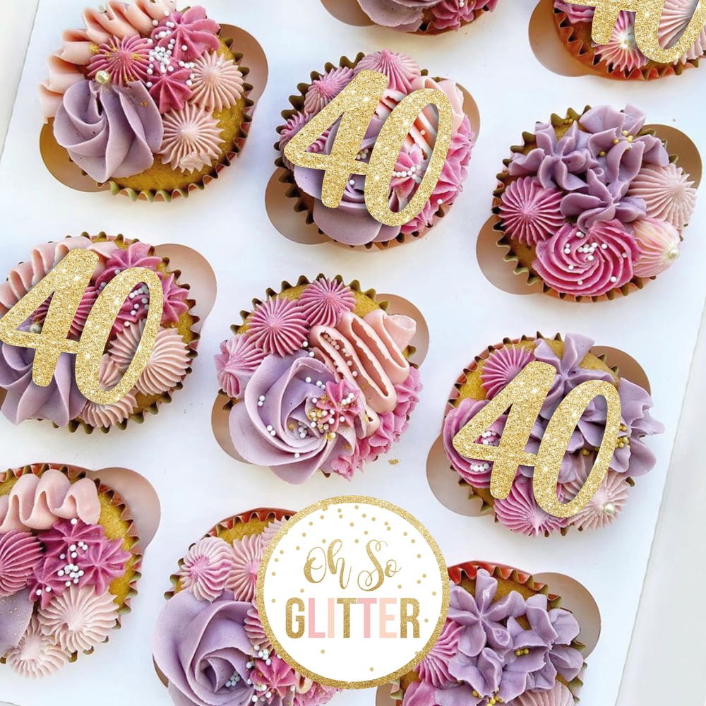Image of Number cupcake toppers - any number
