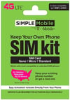 Simple Mobile Keep Your Own Phone 3-in-1 Prepaid SIM Kit