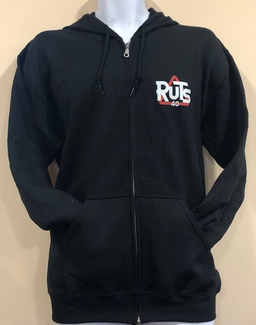 Image of Ruts black '40' Zip Hoodie
