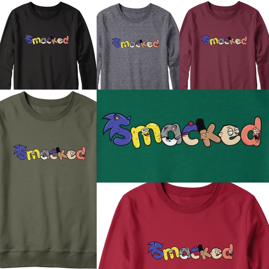 Image of “Super Smacked 90s” Crew neck sweatshirts 