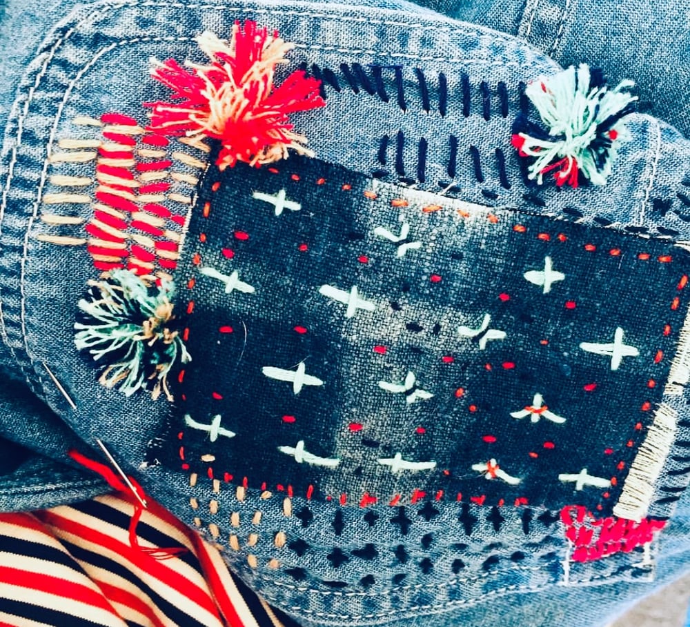Patch mend and upcycle with Cath and Indigo and denim fabric