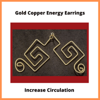 Gold Copper Energy Activated Earrings