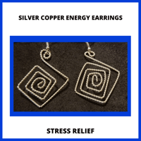 Silver Copper Energy Activation Earrings