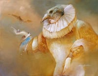 ANNE BACHELIER ORIGINAL OIL PAINTING - 'PAPAGENO'