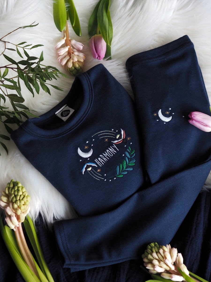 Image of  Fireflies Who Glow in The Dark - Navy Lounge Set 