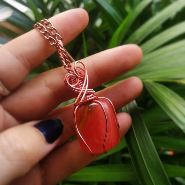 Image of Cherry quartz necklace 