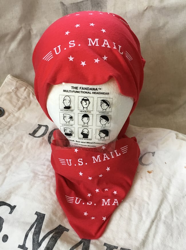 Mail Carrier Fandana — (Blue or Red)