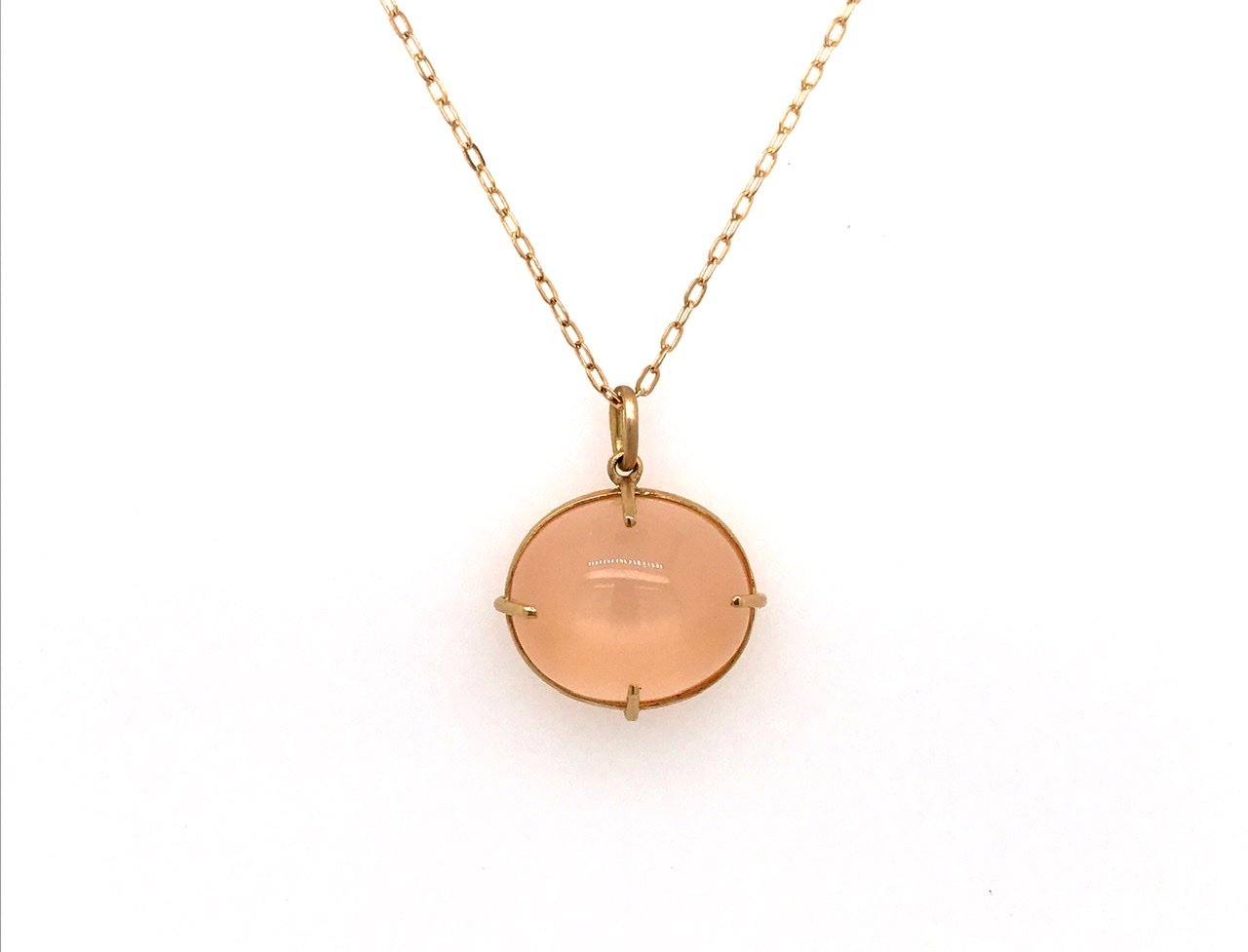 peach moonstone pendant