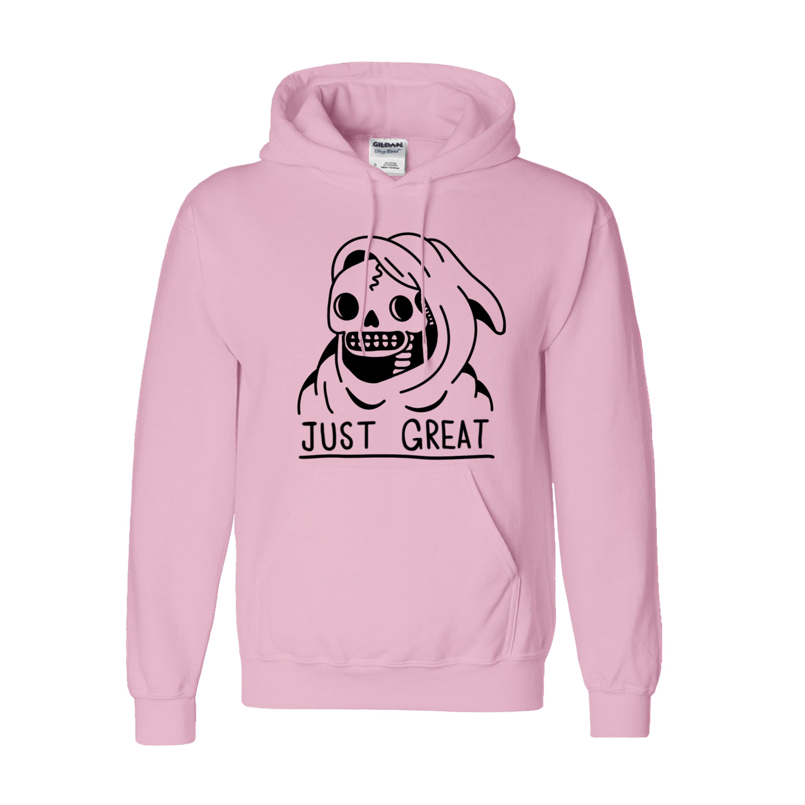 light pink gildan hoodie